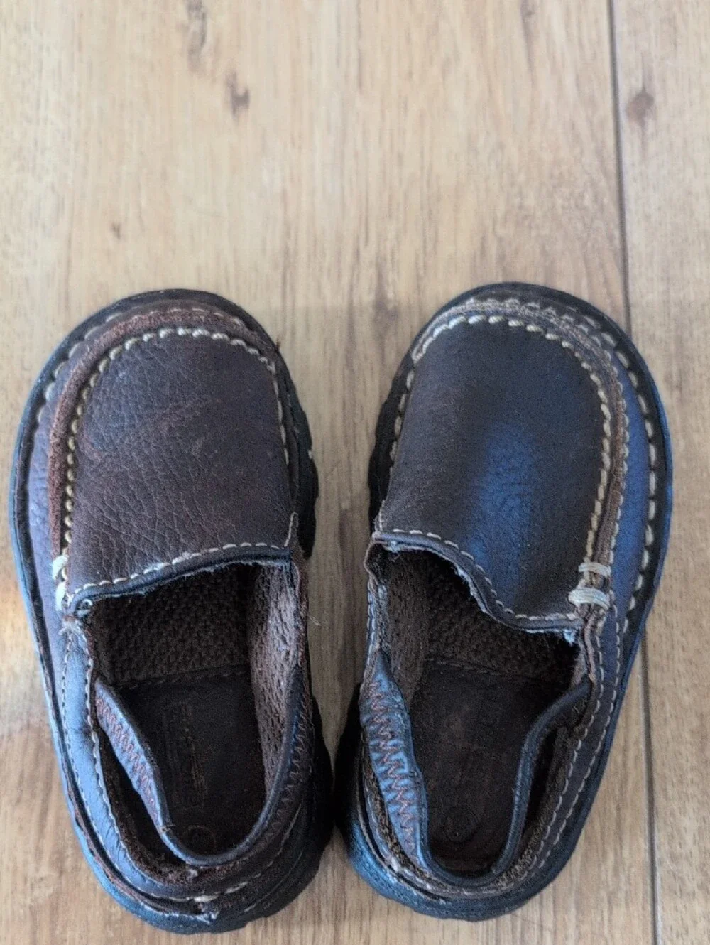 Smart Fit Kids Dark Brown Leather Moccasin Clogs